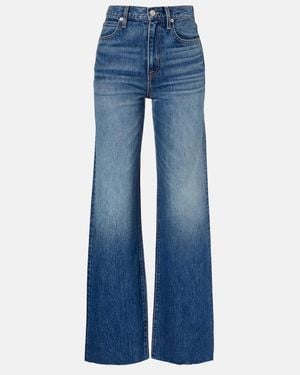SLVRLAKE Denim Jeans Anchos Grace Con Efecto Desgastado - Azul