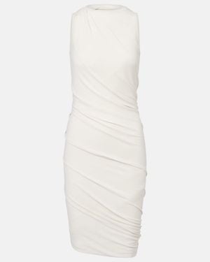 Rick Owens Lilies Luna Gathered Midi Dress - White