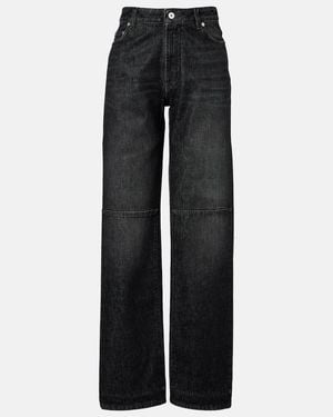 Jean Paul Gaultier Cutout Mid-Rise Wide-Leg Jeans - Black