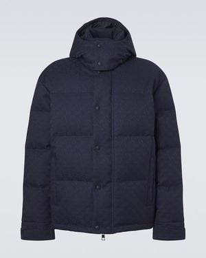 Gucci Gg Canvas Down Jacket - Blue