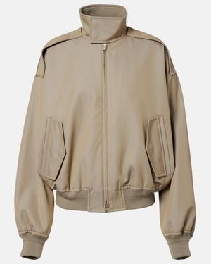 Phoebe Philo Chaqueta Bomber Harrington De Sarga De Algodon - Neutro