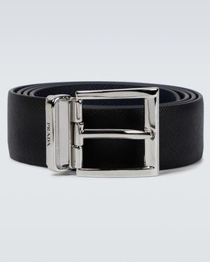 Prada Guertel Aus Leder - Schwarz