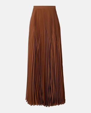 Ralph Lauren Plisse Maxi Skirt - Brown