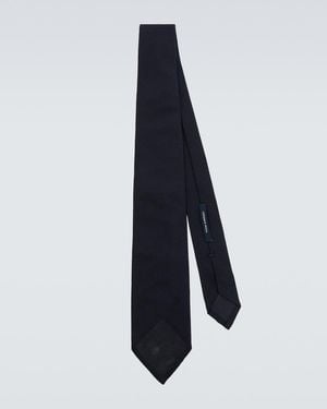 Thom Sweeney Silk Grenadine Tie - Blue