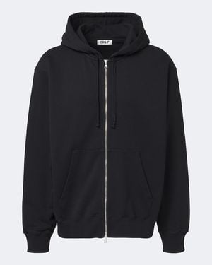 CDLP Cotton Zip-Up Hoodie - Black