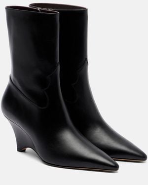 Le Monde Beryl Camille 70 Leather Boots - Black