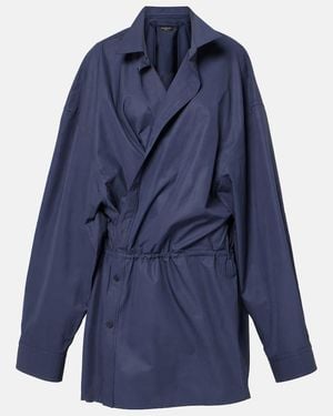 Balenciaga Mini Shirt Dress - Blue