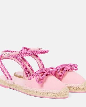 Mach & Mach Bow-Detail Espadrille Sandals - Pink
