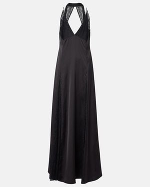 The New Arrivals Ilkyaz Ozel Paige Satin And Lace Gown - Black