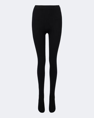 Nour Hammour Whit Cashmere And Wool Tights - Black