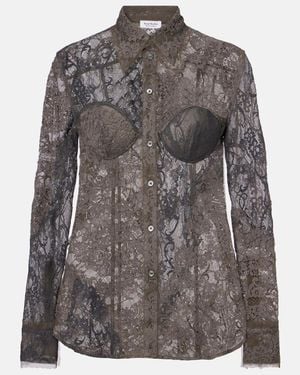Acne Studios Hemd Aus Spitze - Grau