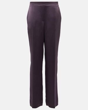 JOSEPH Pantalones Anchos Tova De Saten De Seda - Morado
