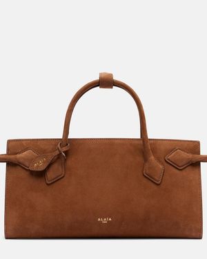 Alaïa Suede Tote Bag - Brown