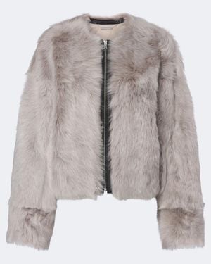 Nour Hammour Jacke Dianne Aus Lammfell - Grau
