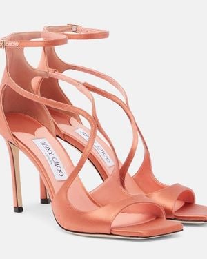 Jimmy Choo Azia Satin Sandals - Pink