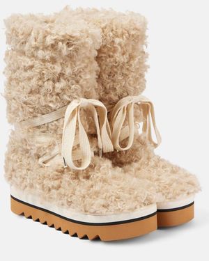 Stella McCartney Schneestiefel Elyse Aus Faux Fur - Natur