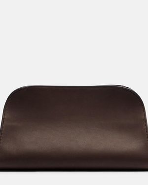 The Row Clutch Peggy Small Aus Leder - Braun