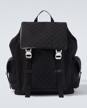 Gucci Gg Canvas Large Backpack - Black