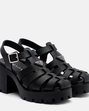 Prada Monolith Sandals - Black