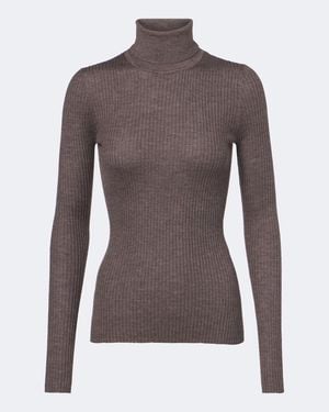 Gabriela Hearst Peppe Cashmere And Silk Turtleneck Sweater - Brown