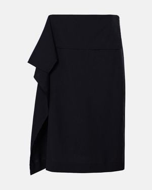 Plan C Wool Wrap Skirt - Black