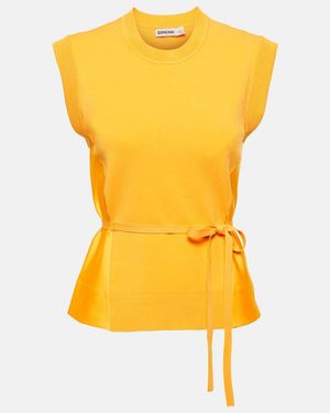 Jonathan Simkhai Rosalia Belted Top - Yellow