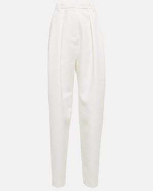 Magda Butrym Silk And Wool Tapered Trousers - White