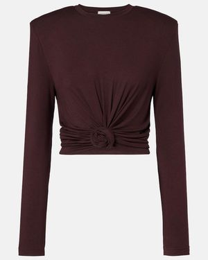 Magda Butrym Cotton-Blend Top - Purple