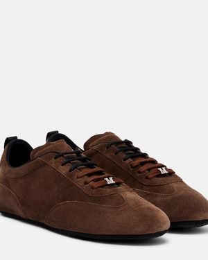 Max Mara Sneakers Aus Veloursleder - Braun