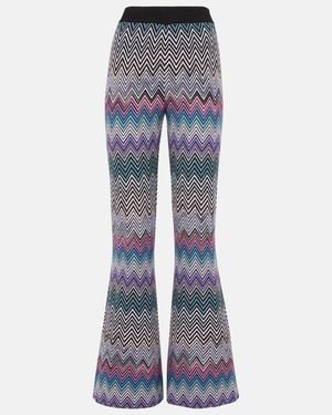 Missoni Zig Zag Flared Trousers - Blue