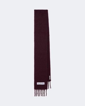 Acne Studios Fringed Alpaca, Wool, And Mohair-Blend Scarf - Purple