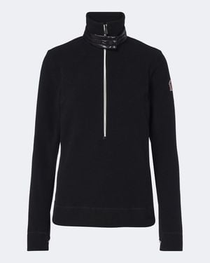 Moncler Pullover Aus Fleece - Blau