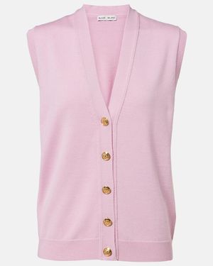 Blazé Milano Sebright Wool, Silk, And Cashmere Vest - Pink