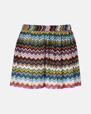Missoni Zigzag Lame Bermuda Shorts - Red