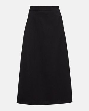 Wardrobe NYC Virgin Wool Midi Skirt - Black