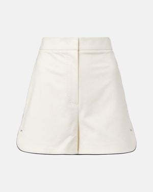 Max Mara Orbit Cotton-Blend Canvas Shorts - White
