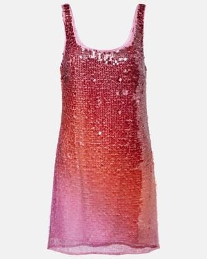 Jonathan Simkhai Alayna Ombre Sequined Minidress - Red