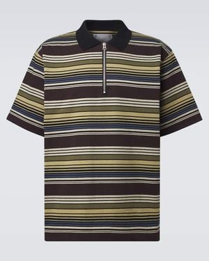 Sacai Polohemd Aus Baumwolle - Schwarz