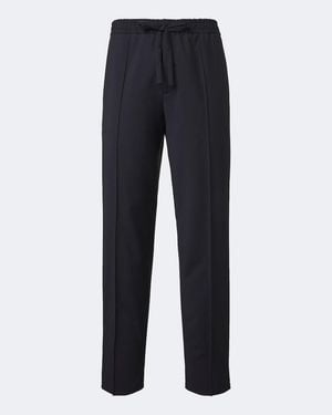 Valentino Garavani Wool And Mohair Straight Trousers - Blue
