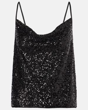 Diane von Furstenberg Berlin Sequined Top - Black