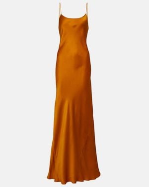 Victoria Beckham Cami Satin Gown - Brown