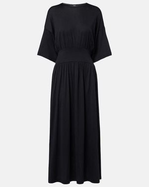 TOTEME Cotton And Silk Midi Dress - Black