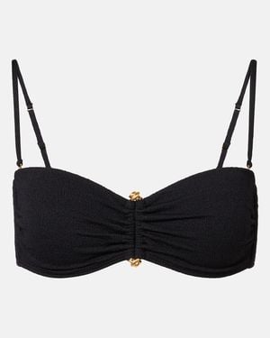ViX Top De Bikini Bandeau Nika Adornado - Negro