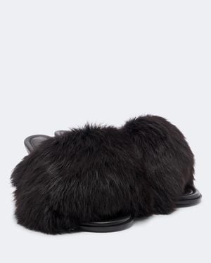 Bottega Veneta Cherry Shearling Mules - Black