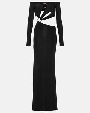 Louisa Ballou Cutout Jersey Maxi Dress - Black
