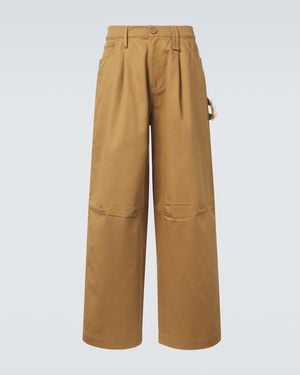 Simone Rocha Embellished Wide-Leg Jeans - Natural