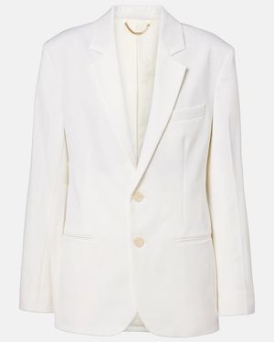 Victoria Beckham Wool-Blend Blazer - White