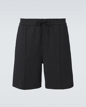 Valentino Cotton-Blend Jersey Shorts - Black