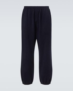 The Row Zaven Cashmere And Cotton Sweatpants - Blue