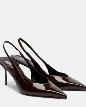 Paris Texas Lidia Patent Leather Slingback Pumps - Brown